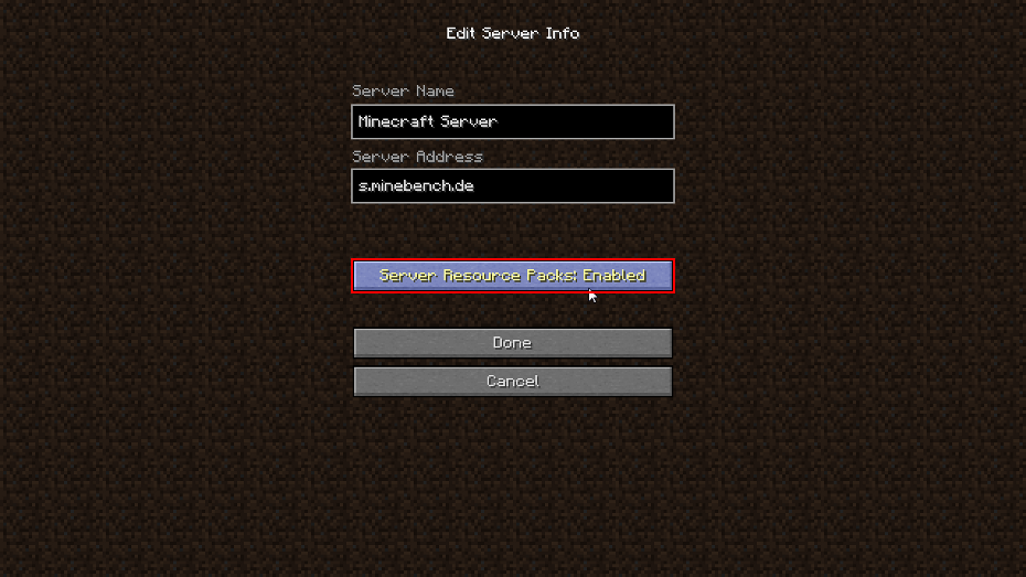 server resource packs in minecraft what is it